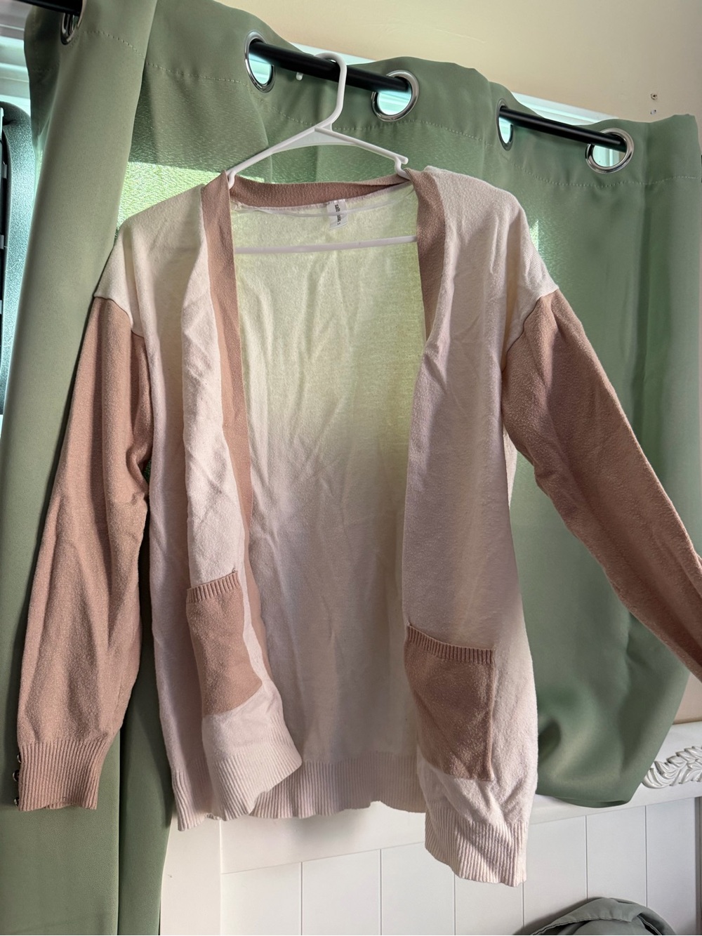 Light Beige Open Cardigan